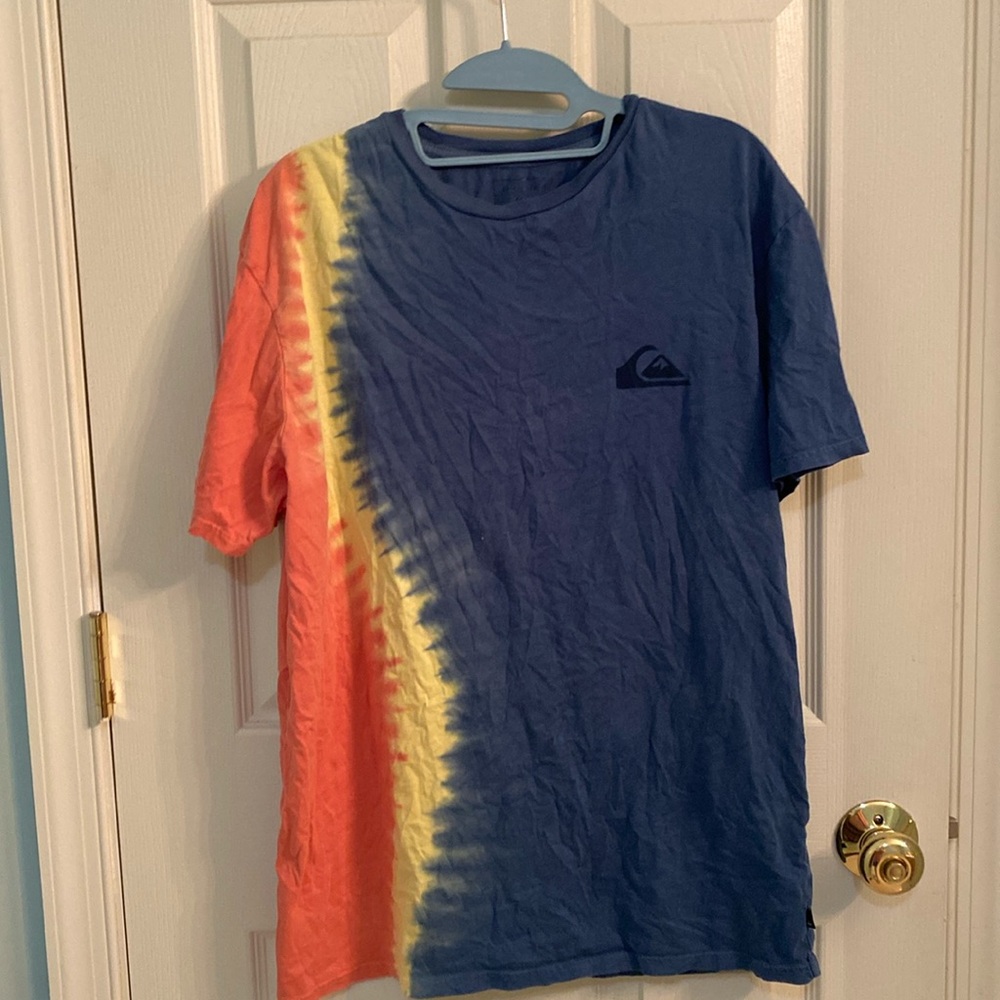 Mens large Quicksilver tshirt tie dye
